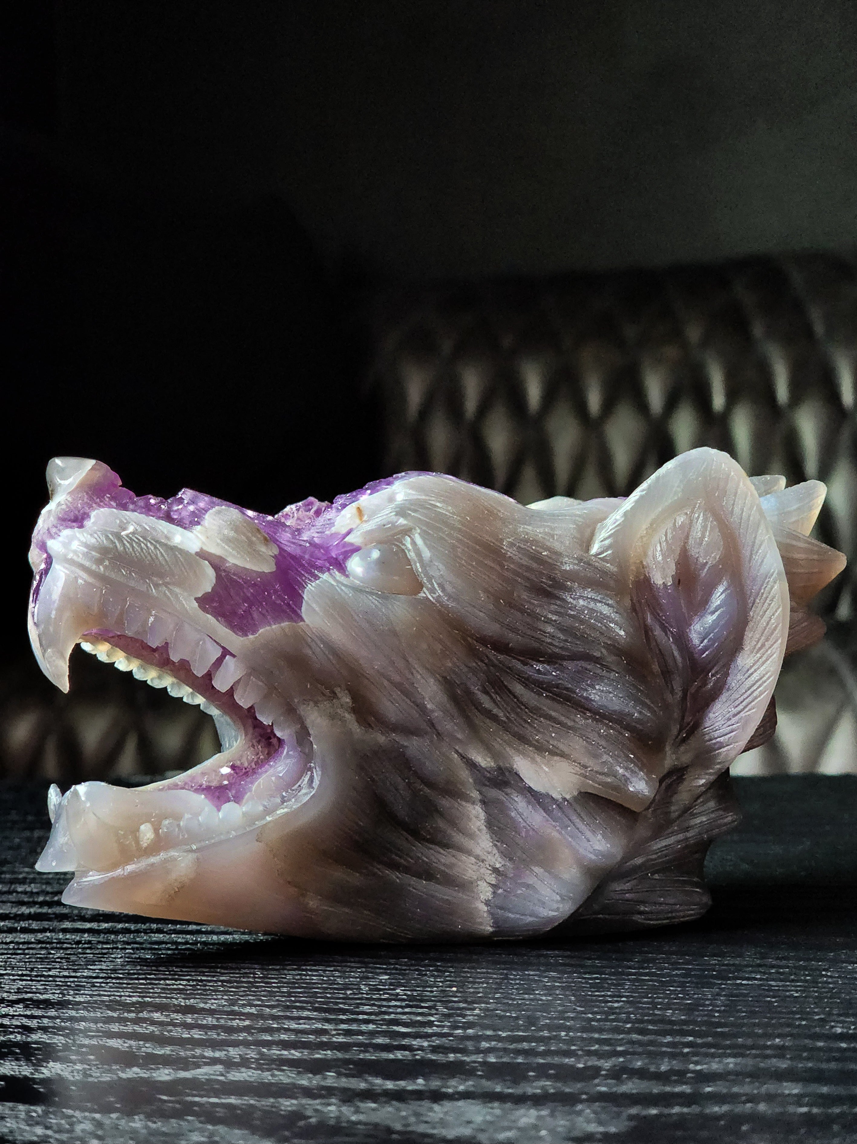 Crystal Wolf Amethyst Geode