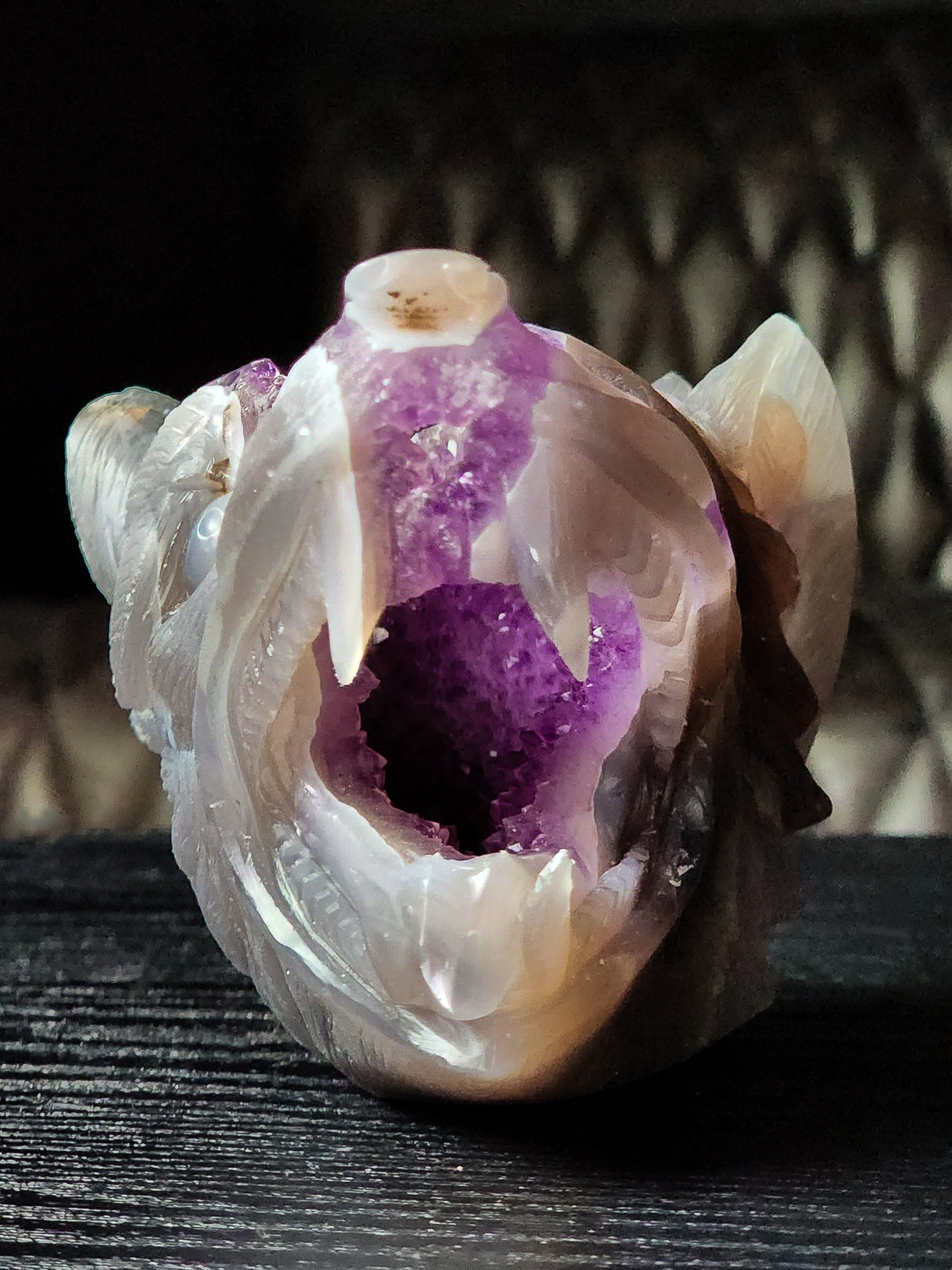 Crystal Wolf Amethyst Geode