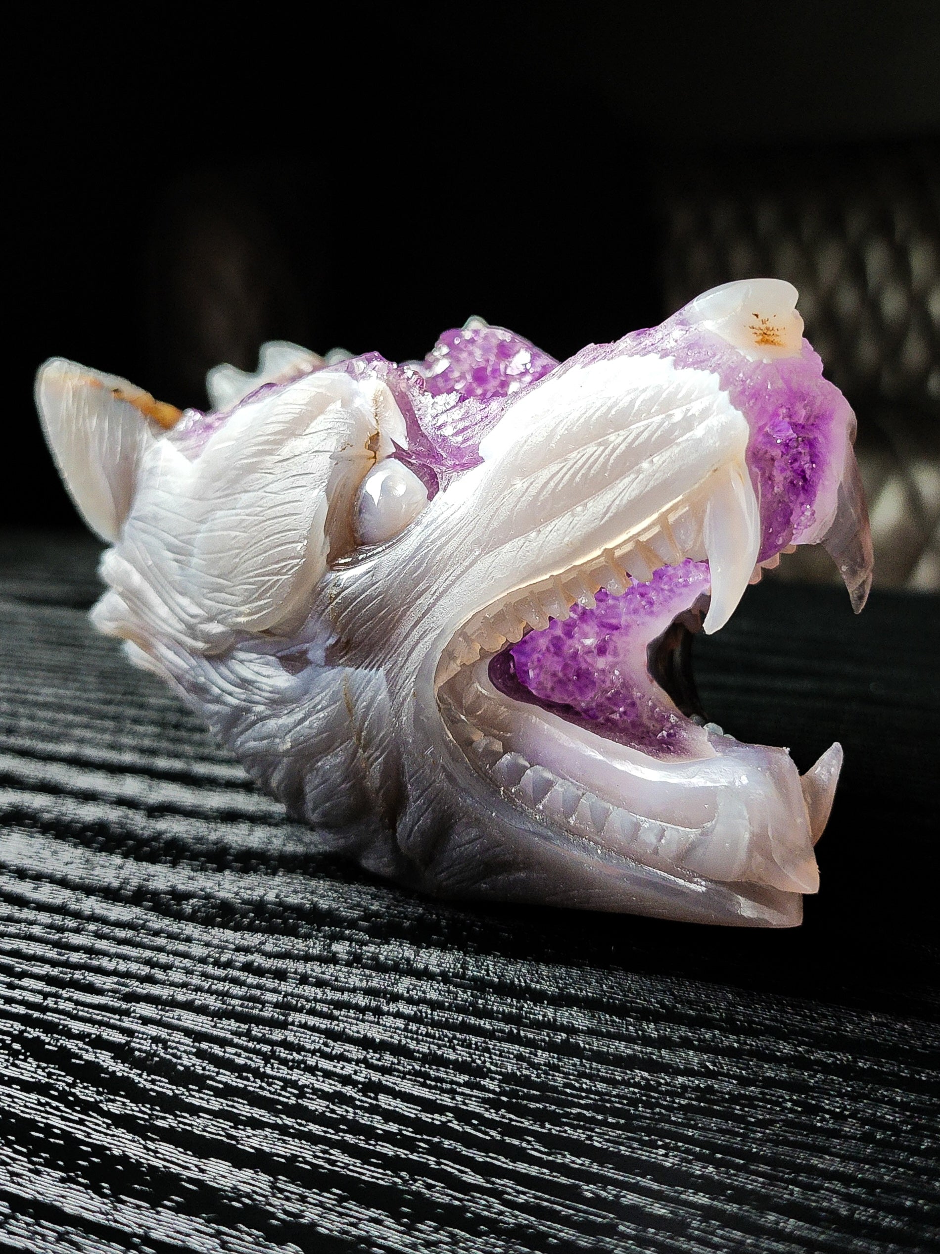 Crystal Wolf Amethyst Geode