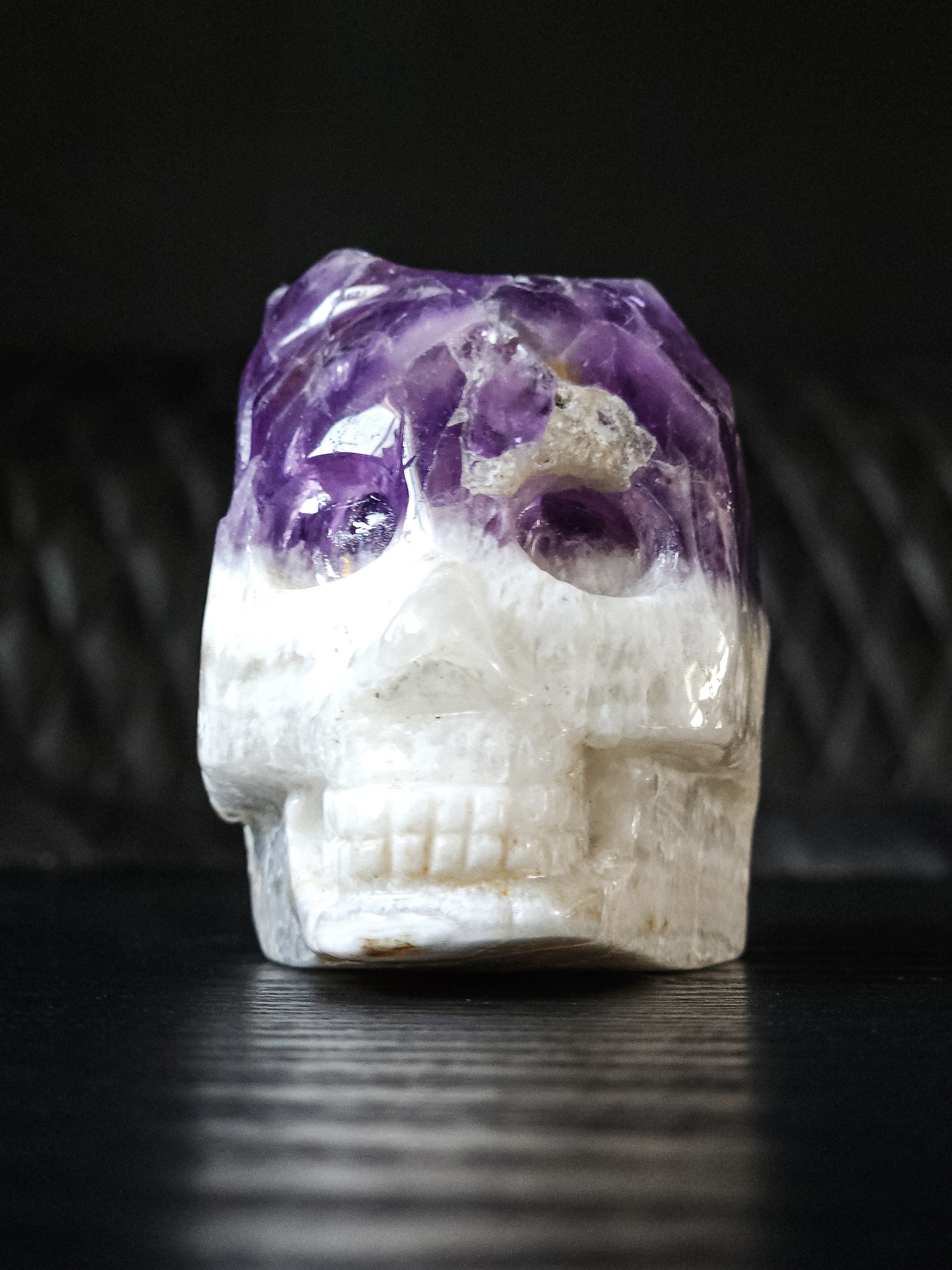 Luxury Amethyst Crystal Skull Geode 1.17 lbs