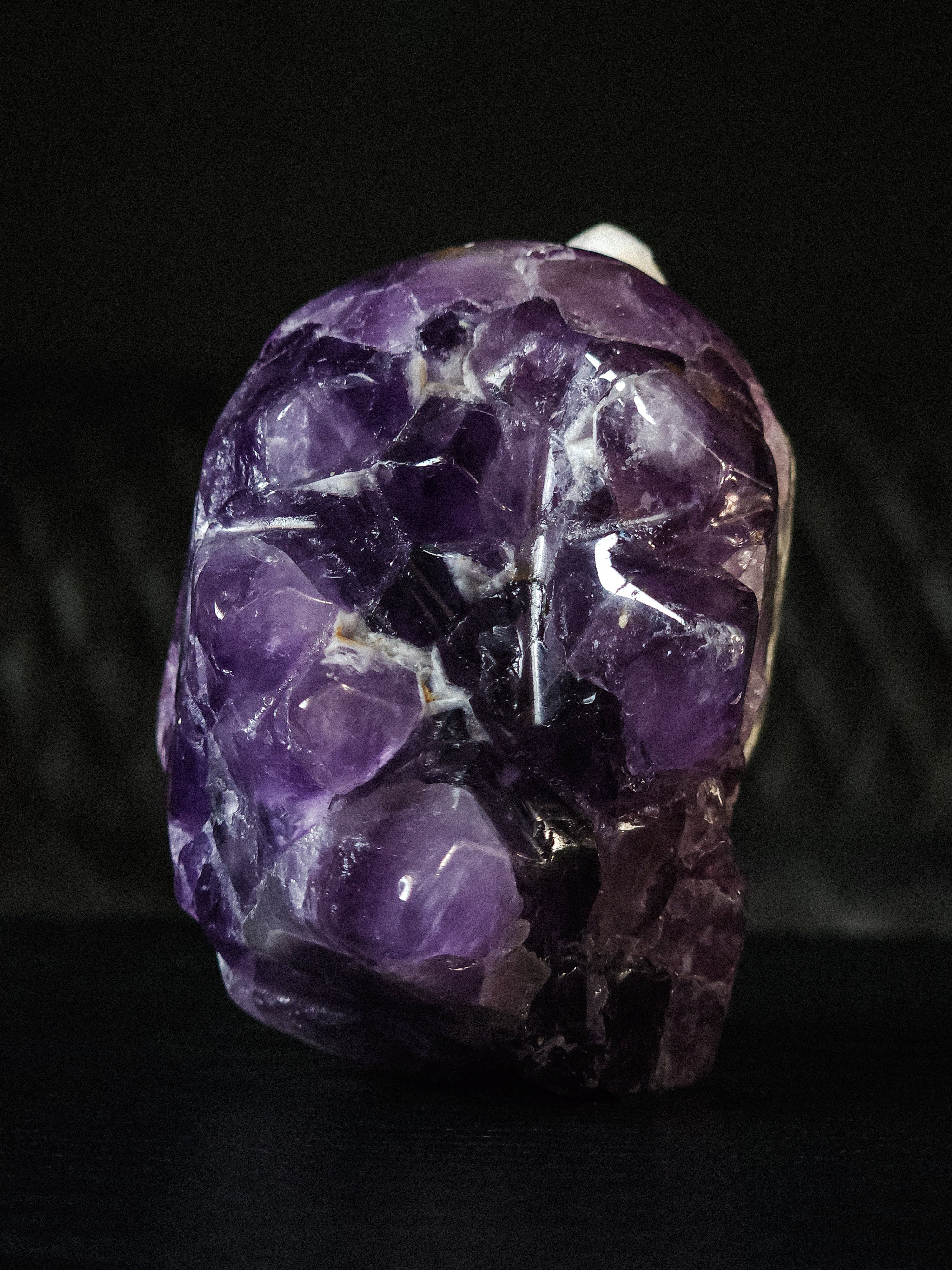Luxury Amethyst Crystal Skull Geode 1.17 lbs