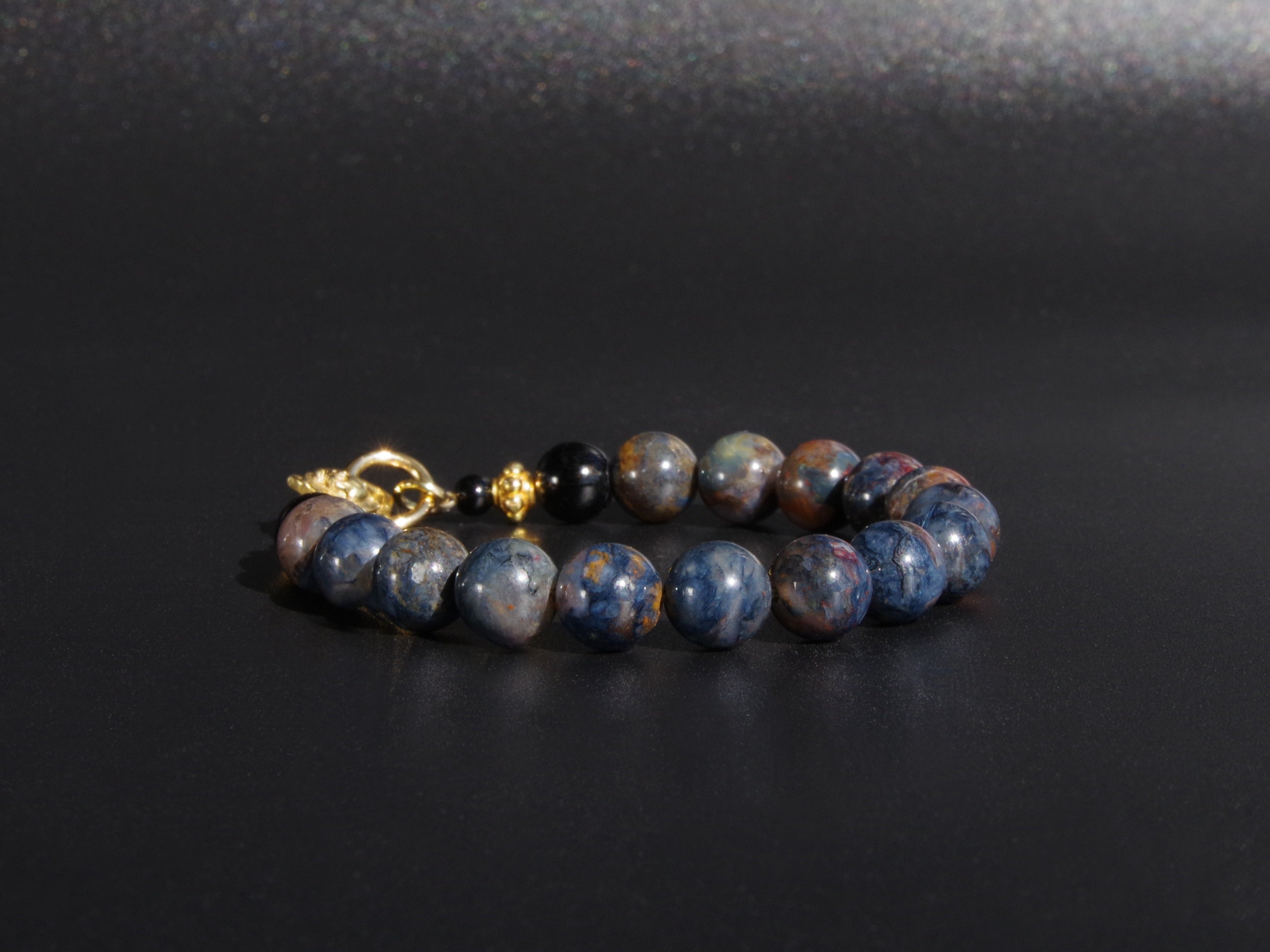 Pietersite WIth Silver Skull Clasp