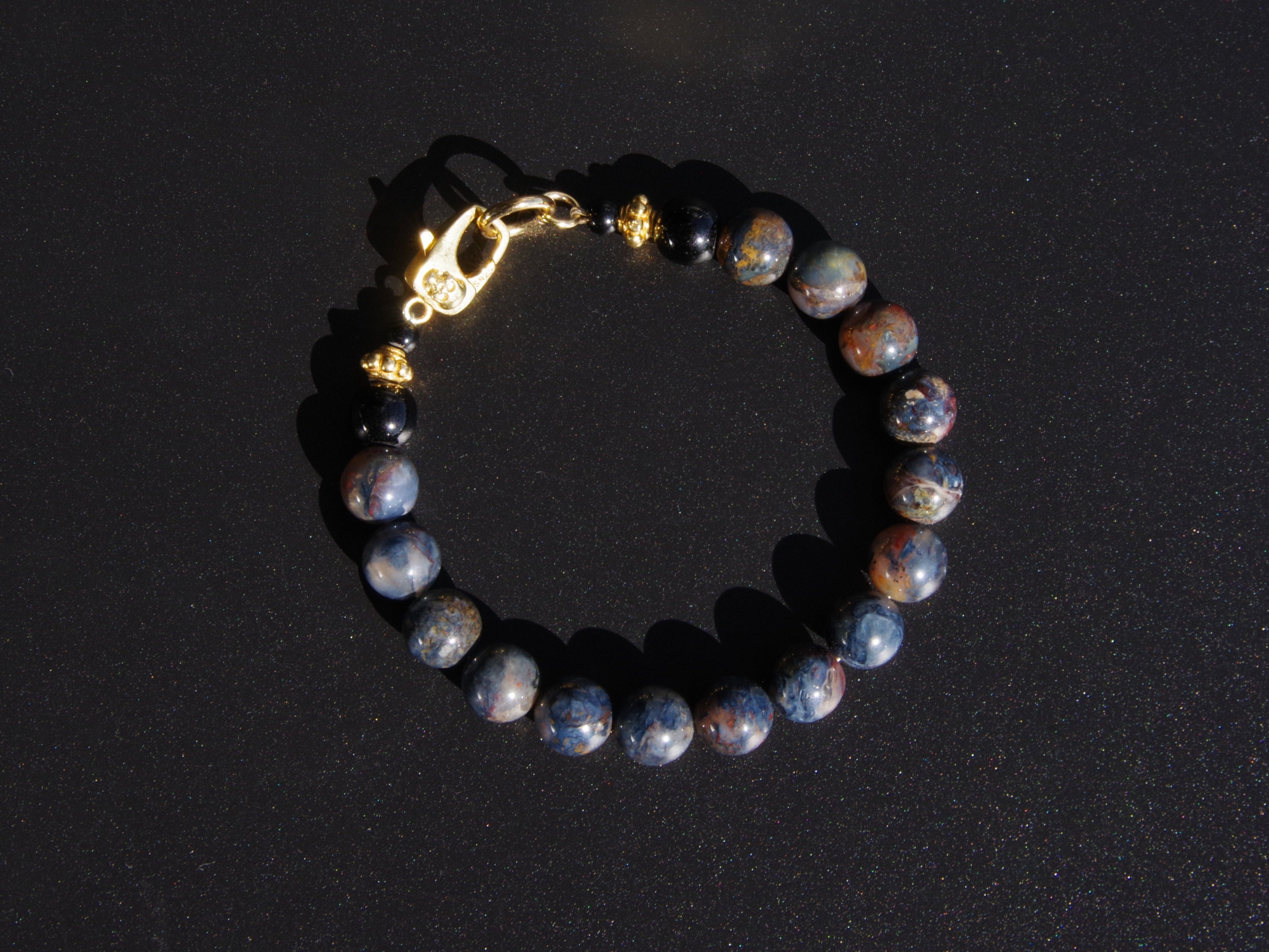 Pietersite WIth Silver Skull Clasp