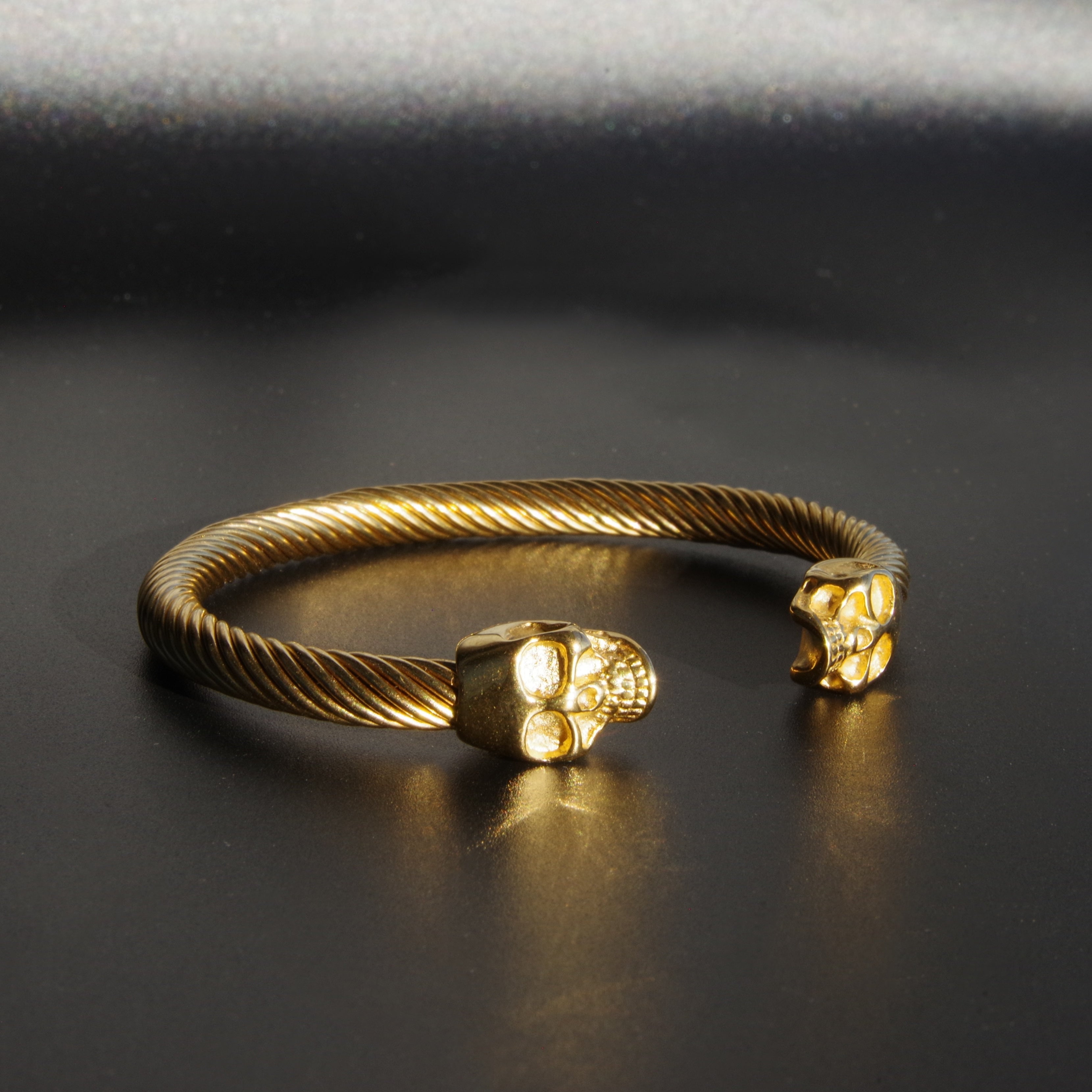 Skull Steel Cable Bracelet